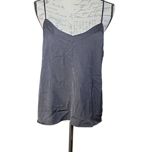 Stars Above Women's Size Large Black Silky Feel Sleep V-Neck Tank Top - Picture 1 of 5